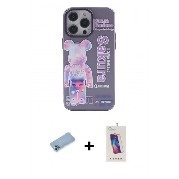 MARSİLYAN™- iPhone 13 Pro Max Kılıf Zirve Form Özel Seri - Siyah Joko 5D Cam + Shine Kamera Lens Koruma Cam - MI