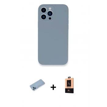MARSİLYAN™- iPhone 13 Pro Max Kılıf Zirve Modern Özel Seri - Şeffaf Maxco Cam Ekran Koruyucu + Shine Kamera Lens Koruma Cam - MI