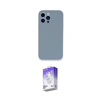 MARSİLYAN™- iPhone 13 Pro Max Kılıf Zirve Modern Özel Seri - Siyah Bilvis 5in1 3D Magic Cam Ekran Koruyucu