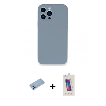 MARSİLYAN™- iPhone 13 Pro Max Kılıf Zirve Modern Özel Seri - Siyah Joko 5D Cam + Shine Kamera Lens Koruma Cam - MI