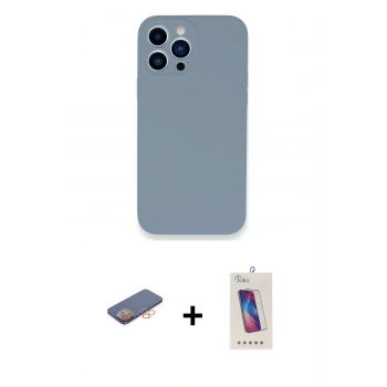 MARSİLYAN™- iPhone 13 Pro Max Kılıf Zirve Modern Özel Seri - Siyah Joko 5D Cam + Renkli Kamera Lens Koruma Cam - TU