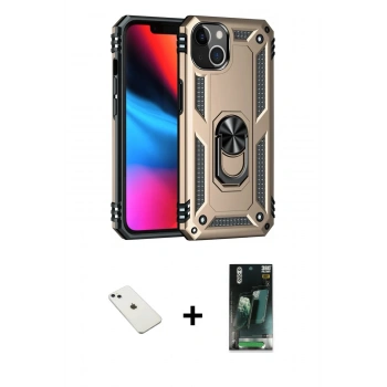 MARSİLYAN™- iPhone 14 Kılıf Ahenk Klasik Koleksiyonu - Şeffaf 360 Full Body Arka Koruyucu + Diamond Kamera Lens - SABE
