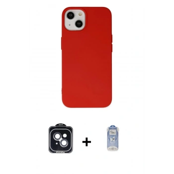 MARSİLYAN™- iPhone 14 Kılıf Ahenk Serisi - Siyah Joko Magic 5D Cam + PVD Metal Kamera Lens - SH