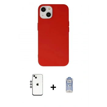 MARSİLYAN™- iPhone 14 Kılıf Ahenk Serisi - Siyah Joko Magic 5D Cam + Shine Kamera Lens - GS