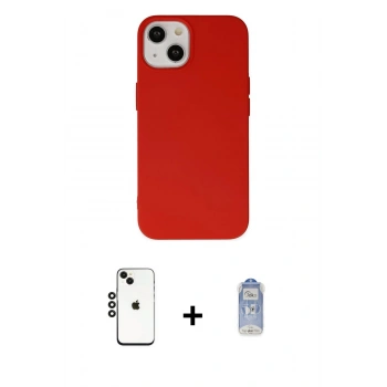 MARSİLYAN™- iPhone 14 Kılıf Ahenk Serisi - Siyah Joko Magic 5D Cam + Shine Kamera Lens - SH
