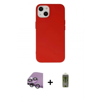 MARSİLYAN™- iPhone 14 Kılıf Ahenk Serisi - Siyah Joko Magic 5D Hayalet Cam + Raze Metal Kamera Lens - GS
