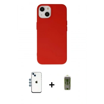 MARSİLYAN™- iPhone 14 Kılıf Ahenk Serisi - Siyah Joko Magic 5D Hayalet Cam + Shine Kamera Lens - MI