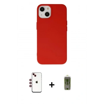 MARSİLYAN™- iPhone 14 Kılıf Ahenk Serisi - Siyah Joko Magic 5D Hayalet Cam + Shine Kamera Lens - KI