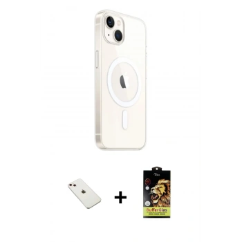 MARSİLYAN™- iPhone 14 Kılıf Ahenk Yansıma Prime - Siyah Buffer Cam Ekran Koruyucu + Diamond Kamera Lens - PE