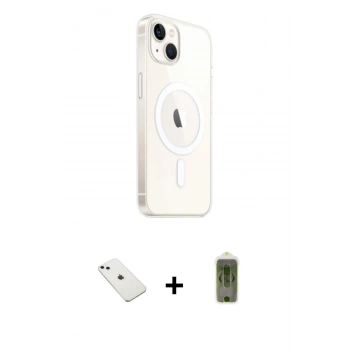 MARSİLYAN™- iPhone 14 Kılıf Ahenk Yansıma Prime - Siyah Joko Magic 5D Hayalet Cam + Diamond Kamera Lens - SABE