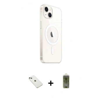 MARSİLYAN™- iPhone 14 Kılıf Ahenk Yansıma Prime - Siyah Joko Magic 5D Hayalet Cam + Diamond Kamera Lens - YL