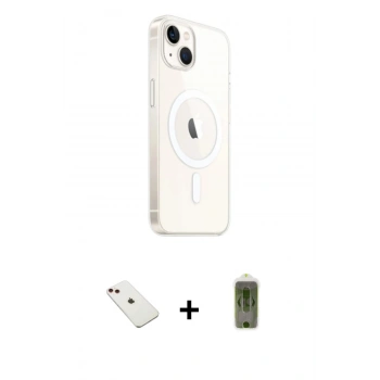 MARSİLYAN™- iPhone 14 Kılıf Ahenk Yansıma Prime - Siyah Joko Magic 5D Hayalet Cam + Diamond Kamera Lens - KI