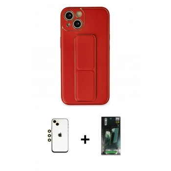 MARSİLYAN™- iPhone 14 Kılıf Akış Doku - Şeffaf 360 Full Body Arka Koruyucu + Shine Kamera Lens - GD