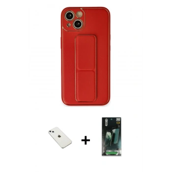 MARSİLYAN™- iPhone 14 Kılıf Akış Doku - Şeffaf 360 Full Body Arka Koruyucu + Diamond Kamera Lens - SABE