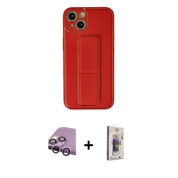 MARSİLYAN™- iPhone 14 Kılıf Akış Doku - Siyah Bilvis 3D Cam Ekran Koruyucu + Raze Metal Kamera Lens - MR
