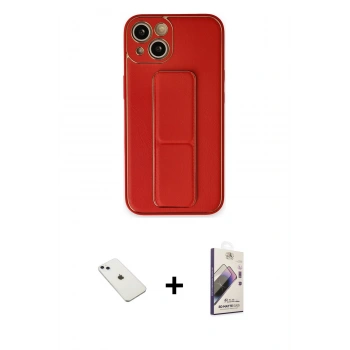 MARSİLYAN™- iPhone 14 Kılıf Akış Doku - Siyah Bilvis 3D Mat Cam Ekran Koruyucu + Diamond Kamera Lens - SABE