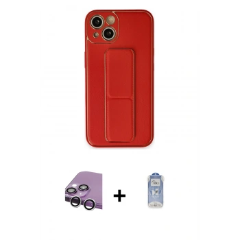 MARSİLYAN™- iPhone 14 Kılıf Akış Doku - Siyah Joko Magic 5D Cam + Raze Metal Kamera Lens - GS