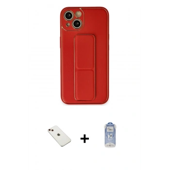 MARSİLYAN™- iPhone 14 Kılıf Akış Doku - Siyah Joko Magic 5D Cam + Diamond Kamera Lens - KI