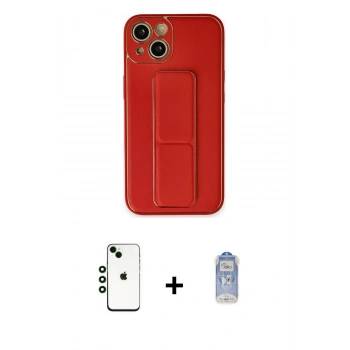 MARSİLYAN™- iPhone 14 Kılıf Akış Doku - Siyah Joko Magic 5D Cam + Shine Kamera Lens - YL