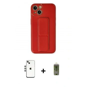 MARSİLYAN™- iPhone 14 Kılıf Akış Doku - Siyah Joko Magic 5D Hayalet Cam + Shine Kamera Lens - GS