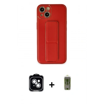 MARSİLYAN™- iPhone 14 Kılıf Akış Doku - Siyah Joko Magic 5D Hayalet Cam + PVD Metal Kamera Lens - GS