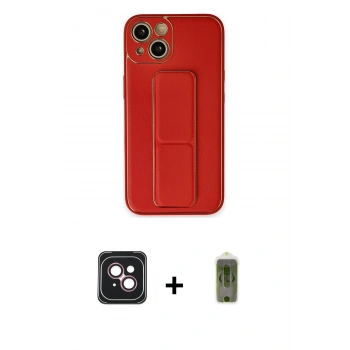 MARSİLYAN™- iPhone 14 Kılıf Akış Doku - Siyah Joko Magic 5D Hayalet Cam + PVD Metal Kamera Lens - PE