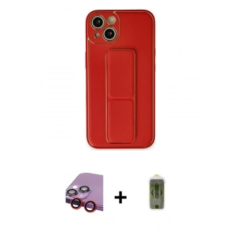 MARSİLYAN™- iPhone 14 Kılıf Akış Doku - Siyah Joko Magic 5D Hayalet Cam + Raze Metal Kamera Lens - KI