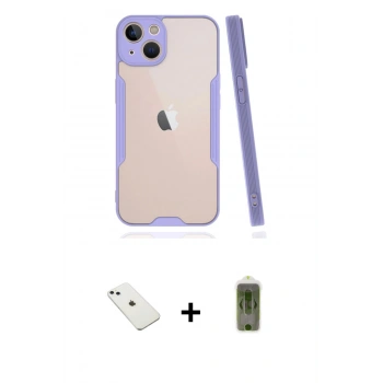MARSİLYAN™- iPhone 14 Kılıf Atlas Asil Serisi - Siyah Joko Magic 5D Hayalet Cam + Diamond Kamera Lens - SABE