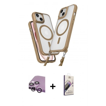 MARSİLYAN™- iPhone 14 Kılıf Atlas Doku Koleksiyonu - Siyah Bilvis 3D Mat Cam Ekran Koruyucu + Raze Metal Kamera Lens - MR
