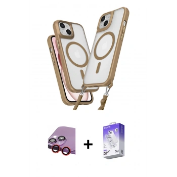 MARSİLYAN™- iPhone 14 Kılıf Atlas Doku Koleksiyonu - Siyah Bilvis 5in1 3D Magic Cam Ekran Koruyucu + Raze Metal Kamera Lens - KI