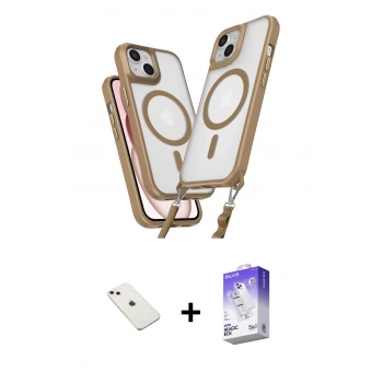 MARSİLYAN™- iPhone 14 Kılıf Atlas Doku Koleksiyonu - Siyah Bilvis 5in1 3D Magic Cam Ekran Koruyucu + Diamond Kamera Lens - PE