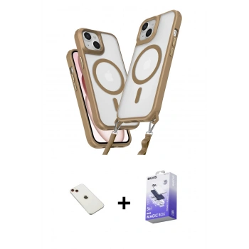 MARSİLYAN™- iPhone 14 Kılıf Atlas Doku Koleksiyonu - Siyah Bilvis 5in1 5D Magic Hayalet Cam Ekran Koruyucu + Diamond Kamera Lens - KI
