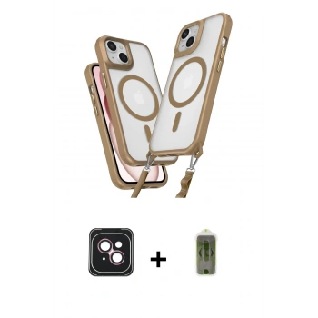 MARSİLYAN™- iPhone 14 Kılıf Atlas Doku Koleksiyonu - Siyah Joko Magic 5D Hayalet Cam + PVD Metal Kamera Lens - PE