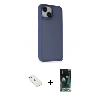 MARSİLYAN™- iPhone 14 Kılıf Atlas Form - Şeffaf 360 Full Body Arka Koruyucu + Diamond Kamera Lens - SABE