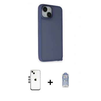 MARSİLYAN™- iPhone 14 Kılıf Atlas Form - Siyah Joko Magic 5D Cam + Shine Kamera Lens - GS