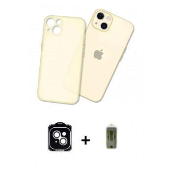 MARSİLYAN™- iPhone 14 Kılıf Atlas Minimal Prime - Siyah Joko Magic 5D Hayalet Cam + PVD Metal Kamera Lens - GS
