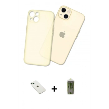 MARSİLYAN™- iPhone 14 Kılıf Atlas Minimal Prime - Siyah Joko Magic 5D Hayalet Cam + Diamond Kamera Lens - YL