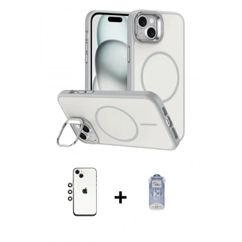 MARSİLYAN™- iPhone 14 Kılıf Çekirdek Klasik - Siyah Joko Magic 5D Cam + Shine Kamera Lens - GI