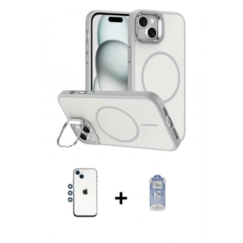 MARSİLYAN™- iPhone 14 Kılıf Çekirdek Klasik - Siyah Joko Magic 5D Cam + Shine Kamera Lens - MI
