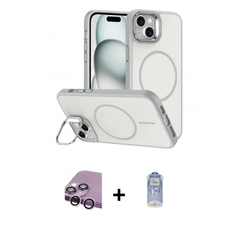 MARSİLYAN™- iPhone 14 Kılıf Çekirdek Klasik - Siyah Joko Magic 5D Cam + Raze Metal Kamera Lens - MR