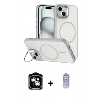 MARSİLYAN™- iPhone 14 Kılıf Çekirdek Klasik - Siyah Joko Magic 5D Cam + PVD Metal Kamera Lens - GS
