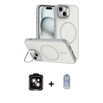 MARSİLYAN™- iPhone 14 Kılıf Çekirdek Klasik - Siyah Joko Magic 5D Cam + PVD Metal Kamera Lens - TU