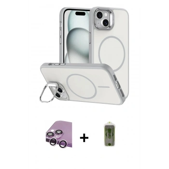 MARSİLYAN™- iPhone 14 Kılıf Çekirdek Klasik - Siyah Joko Magic 5D Hayalet Cam + Raze Metal Kamera Lens - MR