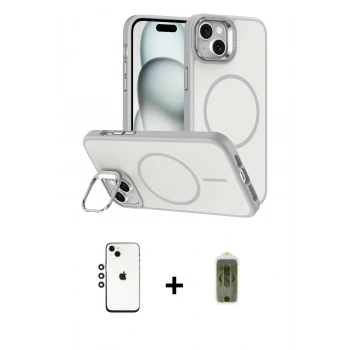MARSİLYAN™- iPhone 14 Kılıf Çekirdek Klasik - Siyah Joko Magic 5D Hayalet Cam + Shine Kamera Lens - GS