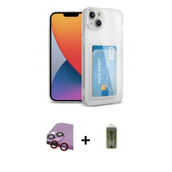 MARSİLYAN™- iPhone 14 Kılıf Doruk Klasik Koleksiyonu - Siyah Joko Magic 5D Hayalet Cam + Raze Metal Kamera Lens - KI
