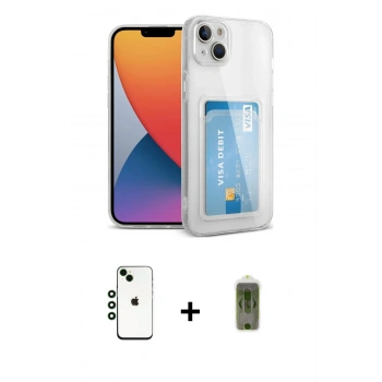 MARSİLYAN™- iPhone 14 Kılıf Doruk Klasik Koleksiyonu - Siyah Joko Magic 5D Hayalet Cam + Shine Kamera Lens - YL