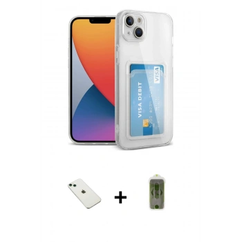 MARSİLYAN™- iPhone 14 Kılıf Doruk Klasik Koleksiyonu - Siyah Joko Magic 5D Hayalet Cam + Diamond Kamera Lens - YL