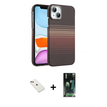 MARSİLYAN™- iPhone 14 Kılıf Doruk Serisi - Şeffaf 360 Full Body Arka Koruyucu + Diamond Kamera Lens - KI