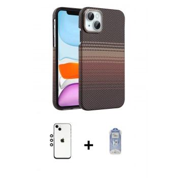 MARSİLYAN™- iPhone 14 Kılıf Doruk Serisi - Siyah Joko Magic 5D Cam + Shine Kamera Lens - GS