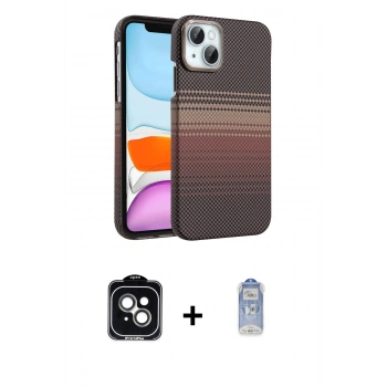 MARSİLYAN™- iPhone 14 Kılıf Doruk Serisi - Siyah Joko Magic 5D Cam + PVD Metal Kamera Lens - YL